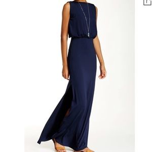 GO COUTURE
Sleeveless Blouson Maxi Dress In Navy